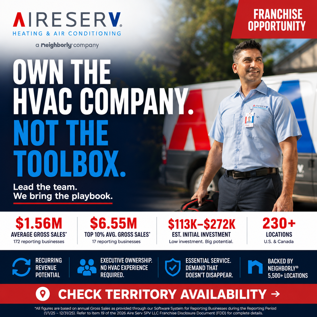 AireServ franchise opportunity: own the HVAC company, not the toolbox