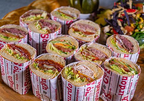 Sourdough & Co. catering sandwich assortment