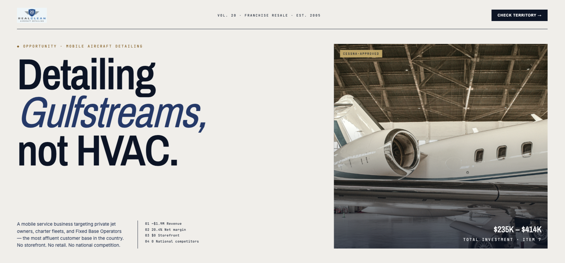 Detailing Gulfstreams, not HVAC — Cessna-approved aircraft detailing