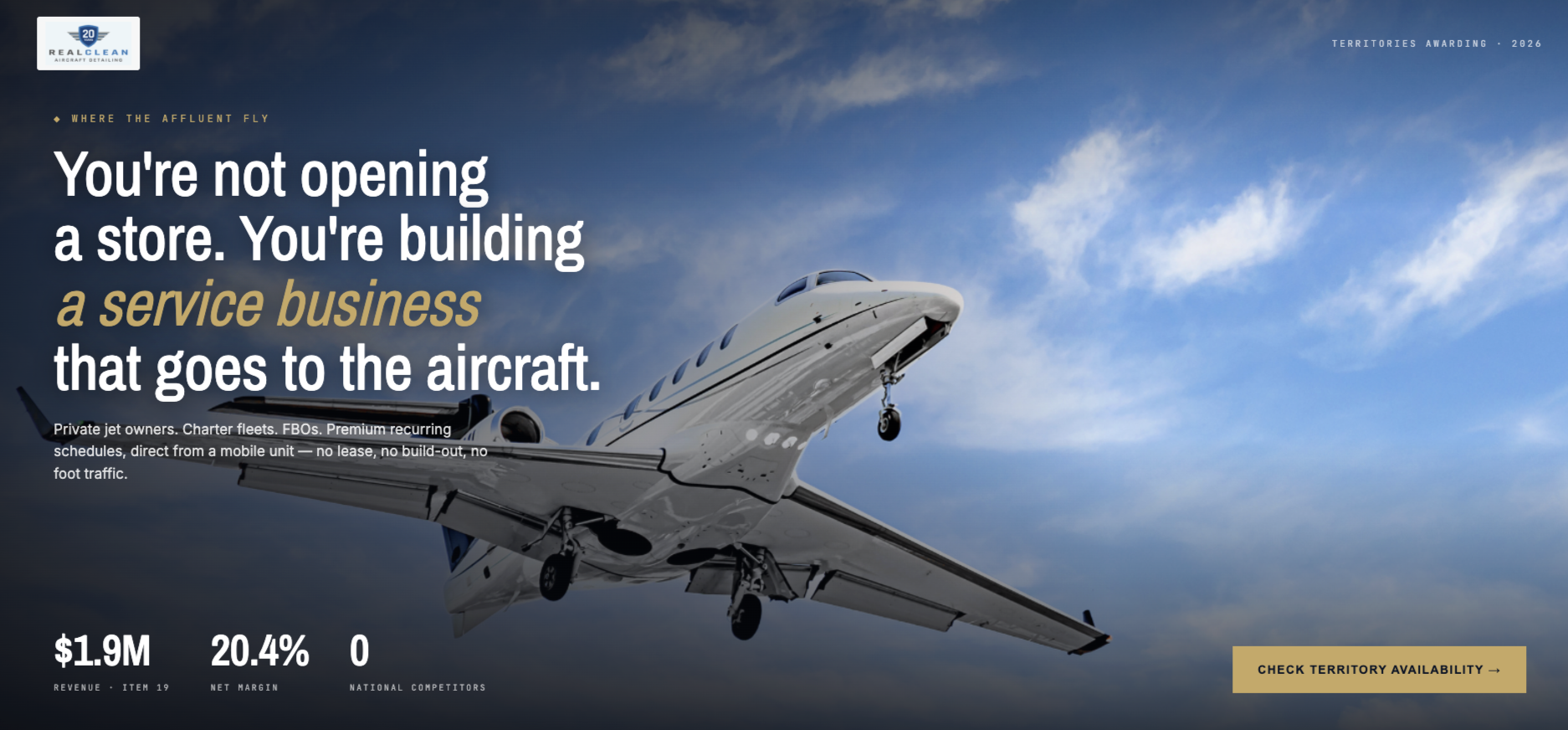 You're not opening a store — RealClean Aircraft Detailing