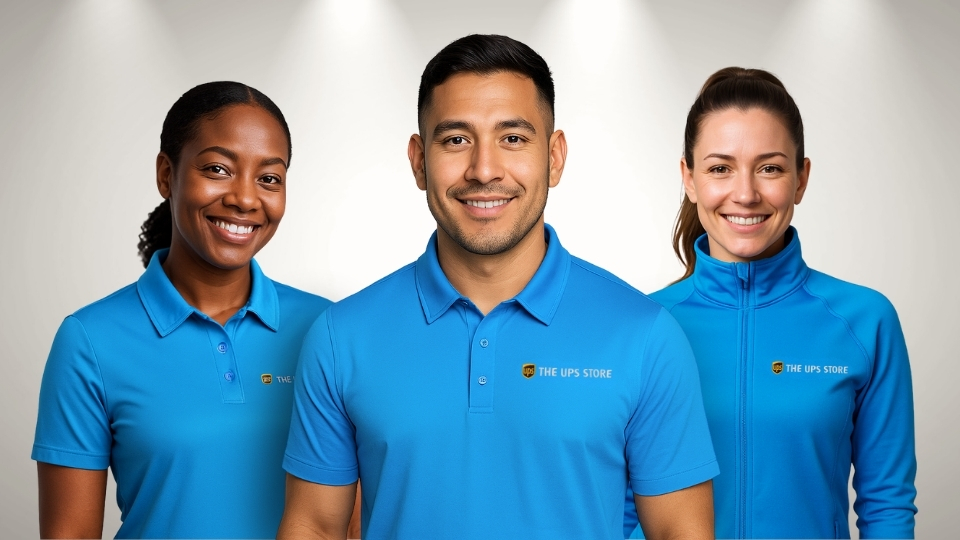 The UPS Store team in branded uniforms