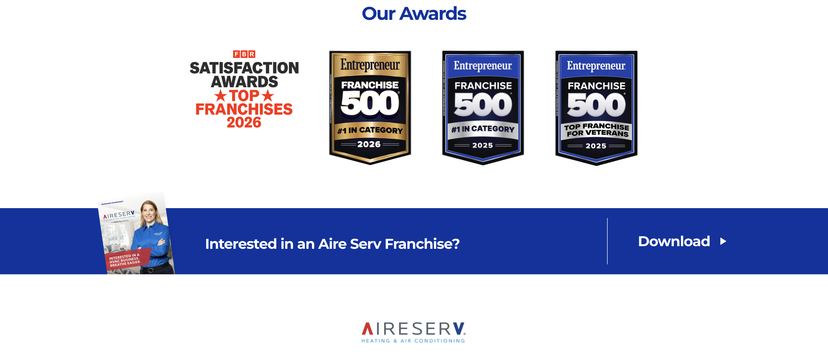 AireServ awards and franchise opportunity information