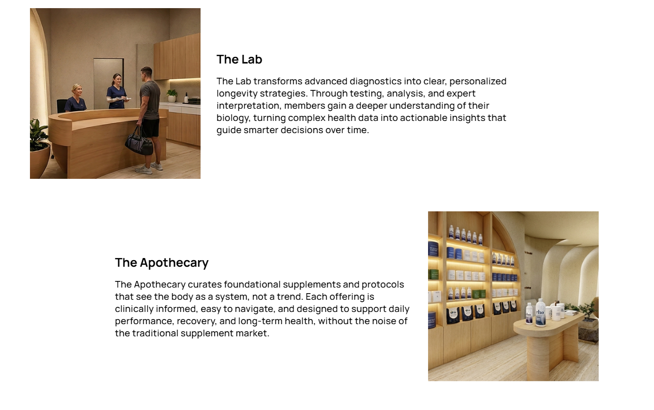 The Lab and The Apothecary at Ultimate Longevity Center
