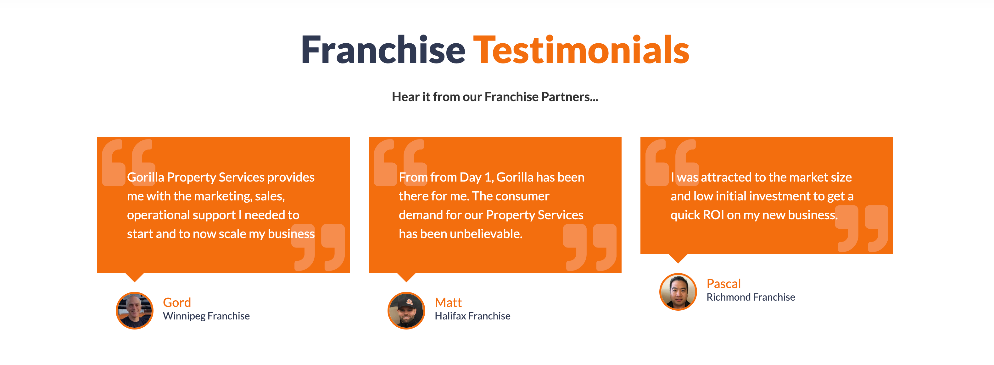 Gorilla franchise owner testimonials