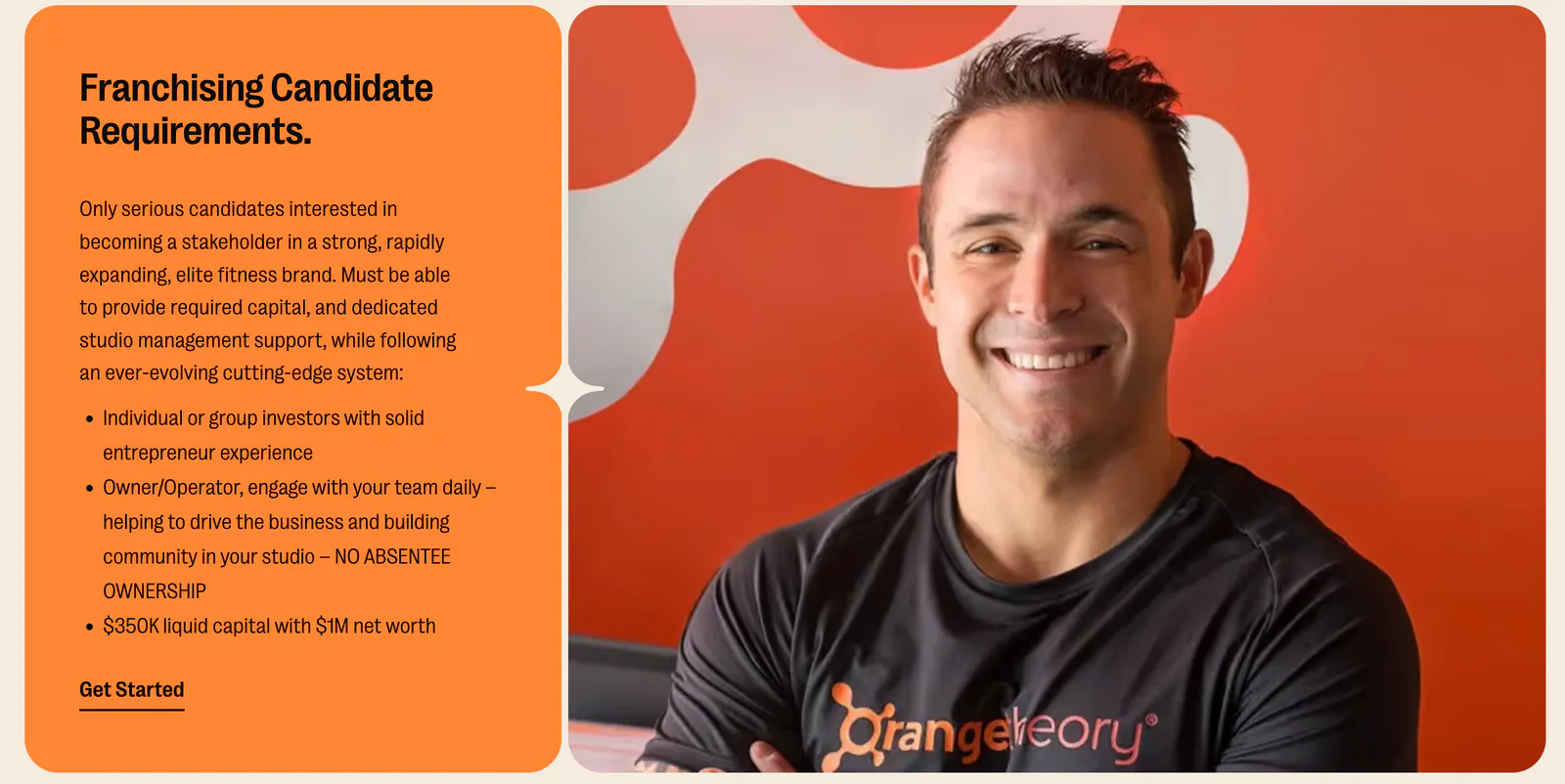 Orangetheory Fitness franchising candidate requirements
